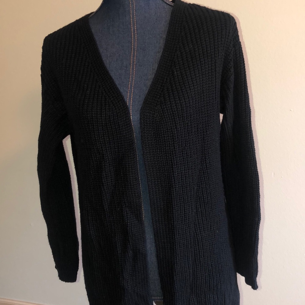Dex Cross Back Detail Knit Cardigan Sweater Small